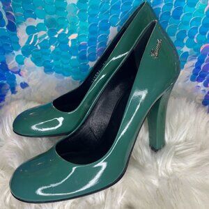Gucci Green Vintage Heel Pumps Size 8